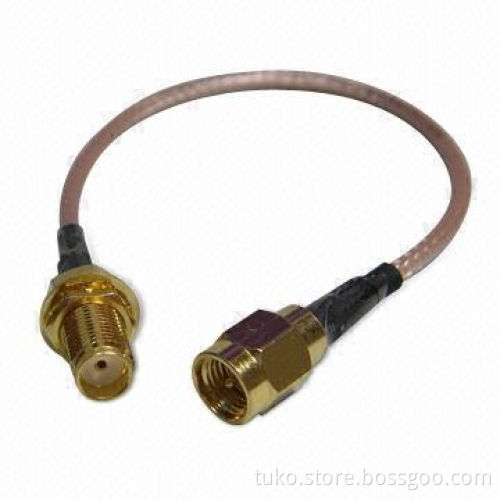 RF Cable Assembly with SMA Jack to SMA Female Plug